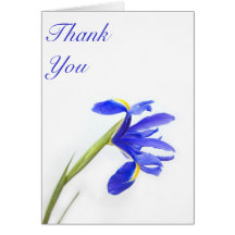 Purple Iris Flower Thank You Card