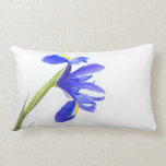 Purple Iris Flower Throw Pillow