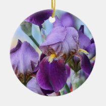 Purple Iris Flowers ornaments