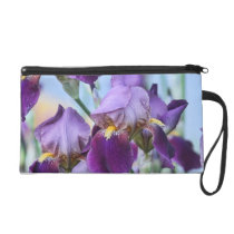 Purple Iris Flowers bagettes bags