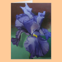 Purple Iris Greeting card cards