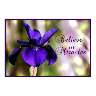 Purple Iris Inspirational Poster Print print