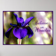 Purple Iris Inspirational Poster Print