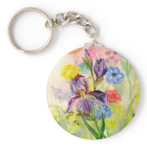 'Purple Iris' Keychain