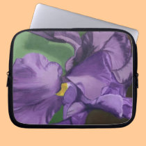 Purple Iris! laptop sleeves