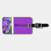 Purple Iris Luggage Tag luggage tags