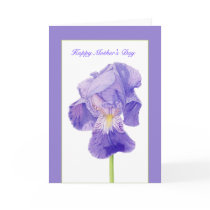Purple Iris Mother's Day Card