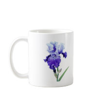 purple iris mug