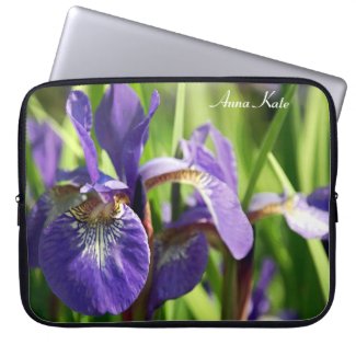 Purple Iris Personalized Electronics Bag fuji_electronicsbag