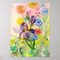 'Purple Iris' Poster