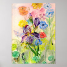 'Purple Iris' Poster