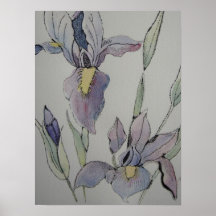 Purple Iris Poster