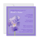 Purple Iris purple Bridal Shower Invitation