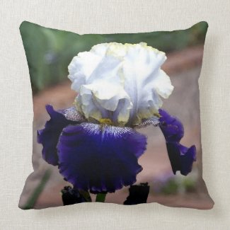 Purple Iris Reversible throwpillow