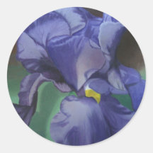 Purple Iris Round Sticker