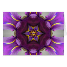 Purple Iris Star Mandala Cards