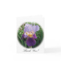 Purple Iris Thank You Note cards