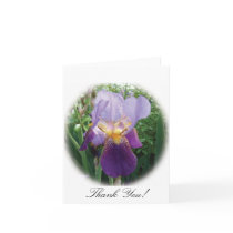 Purple Iris Thank You Note cards
