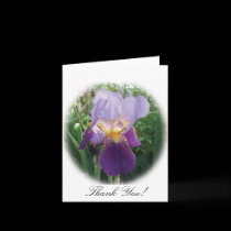 Purple Iris Thank You Note cards