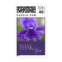 Purple Iris Thank you Postage Stamp by aslentz Purple Iris Thank you Postage Stamp