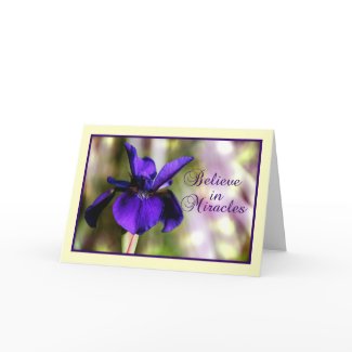 Purple Iris Uplifting Greeting Card