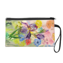 'Purple Iris' Wristlet Bag