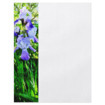 Purple Irises in Suburbs Full Color Flyer