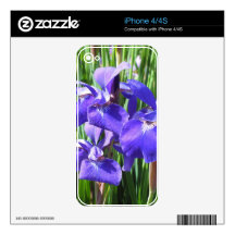 Purple Irises iPhone 4 Skin