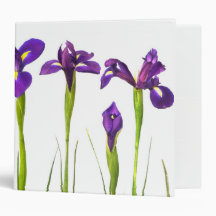 Purple Irises - Iris Flower Customized Template Vinyl Binders