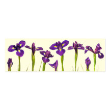 Purple Irises - Iris Flower Customized Template Business Card Templates