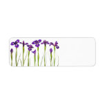 Purple Irises - Iris Flower Customized Template Labels
