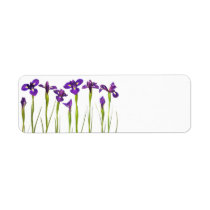 Purple Irises - Iris Flower Customized Template Labels