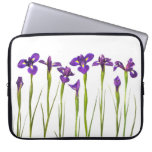 Purple Irises - Iris Flower Customized Template Laptop Computer Sleeve