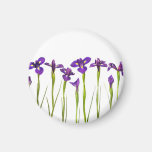 Purple Irises - Iris Flower Customized Template Refrigerator Magnets
