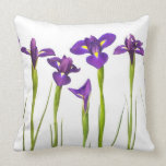 Purple Irises - Iris Flower Customized Template Throw Pillows
