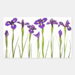 Purple Irises - Iris Flower Customized Template Rectangle Sticker