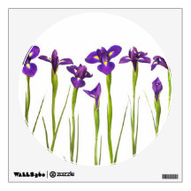 Purple Irises - Iris Flower Customized Template Room Sticker