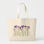 Purple irises isolated on a white background bag