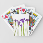 Purple irises isolated on a white background card decks
