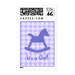 Purple Its a Girl Rocking Horse Postage postage