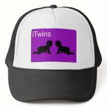 purple iTwins hats by Scrappintwins purple iTwins hats