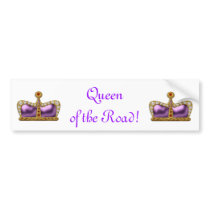 Purple Jewel Queen of the Road Bumper Sticker