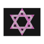 Purple Jeweled Star of David Design postcards