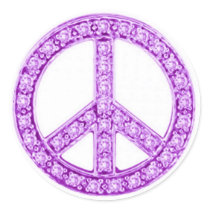 Purple Jewels Peace Sign stickers by makelovenotwar Purple Jewels Peace Sign stickers
