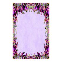 Purple Kaleidoscope Blank Stationery