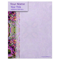 Purple Kaleidoscope Custom Letterhead