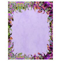 Purple Kaleidoscope Flame Letterhead