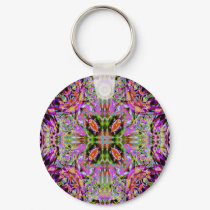 Purple Kaleidoscope Keychain by wingedturtle Purple Kaleidoscope Keychain