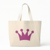 purple king crown canvas bag