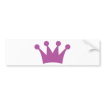 purple king crown bumper stickers